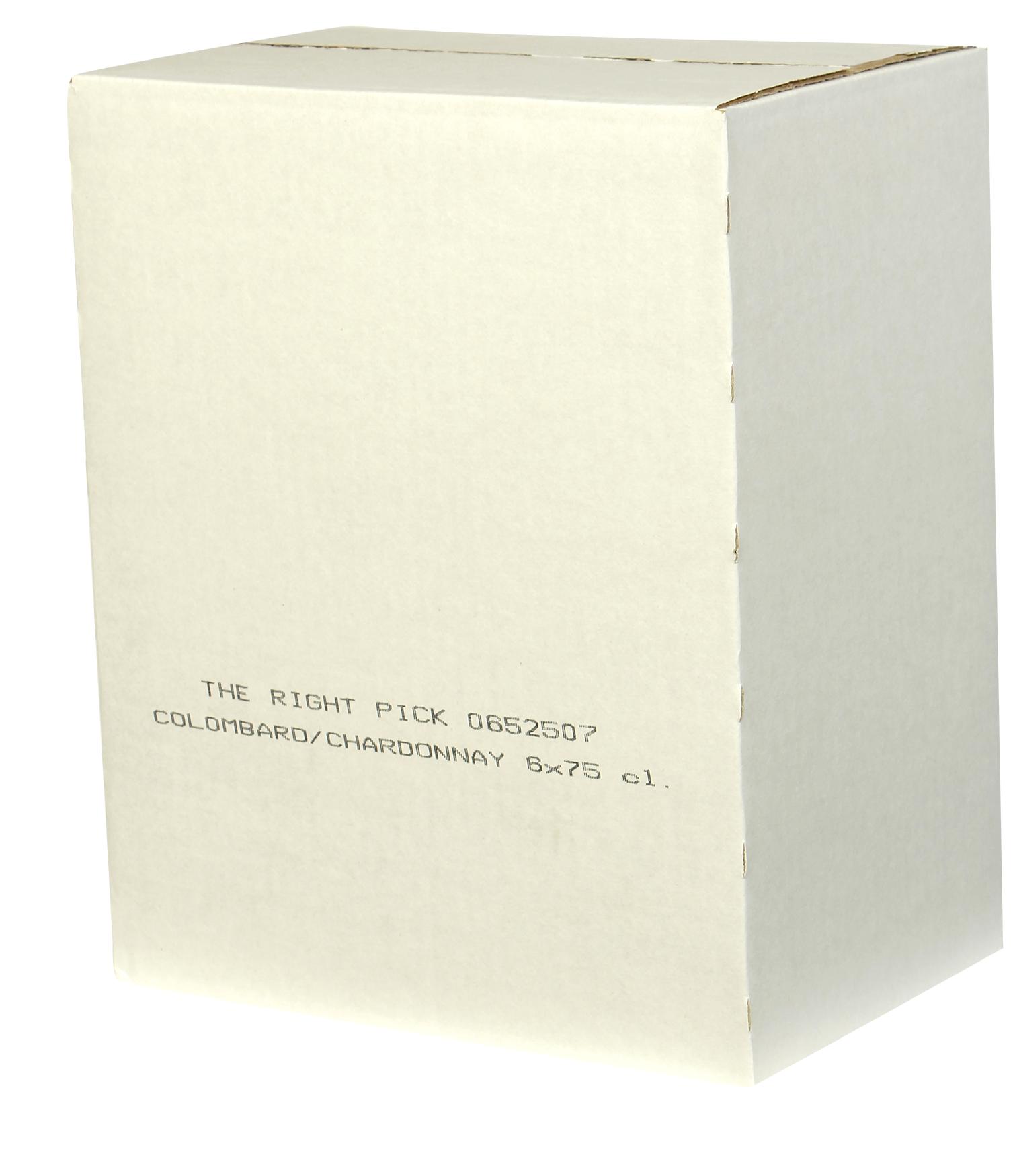 The Right Pick Colombard / Chardonnay wine bottle