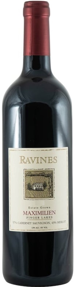 Ravines Cabernet Sauvignon Merlot Maximilien Finger Lakes 2019 wine bottle