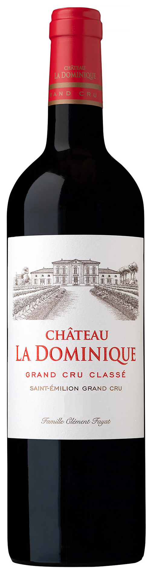 Chateau La Dominique Saint-Emilion Grand Cru Classe 2018 i trækasse wine bottle