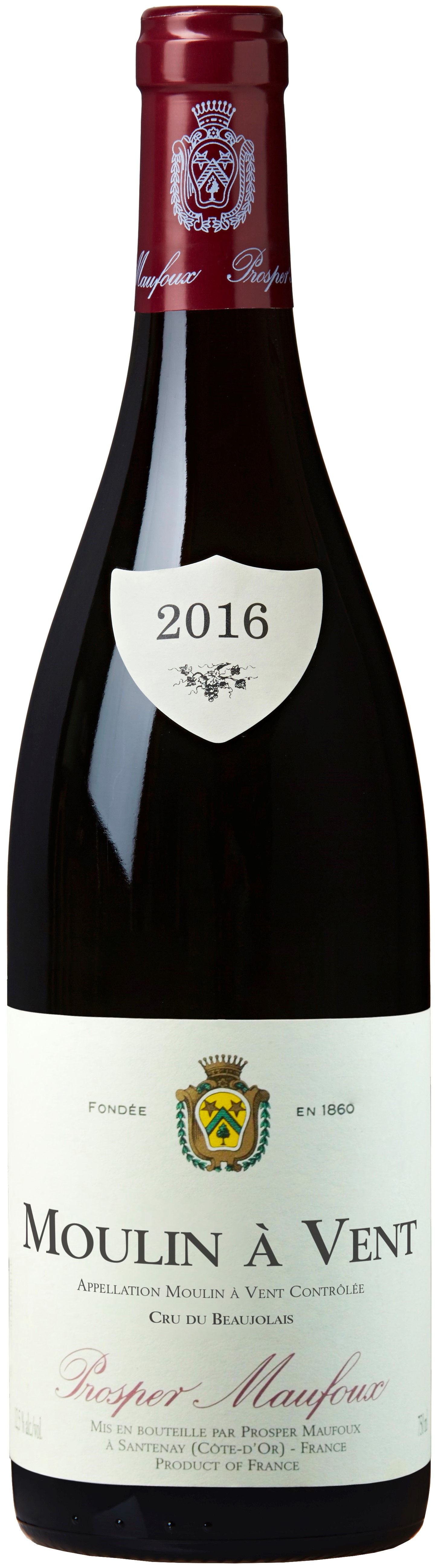 Prosper Maufoux Moulin à Vent Beaujolais 2016 wine bottle