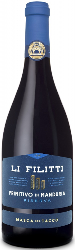 Masca del Tacco Primitivo Riserva Li Filitti 2018 wine bottle