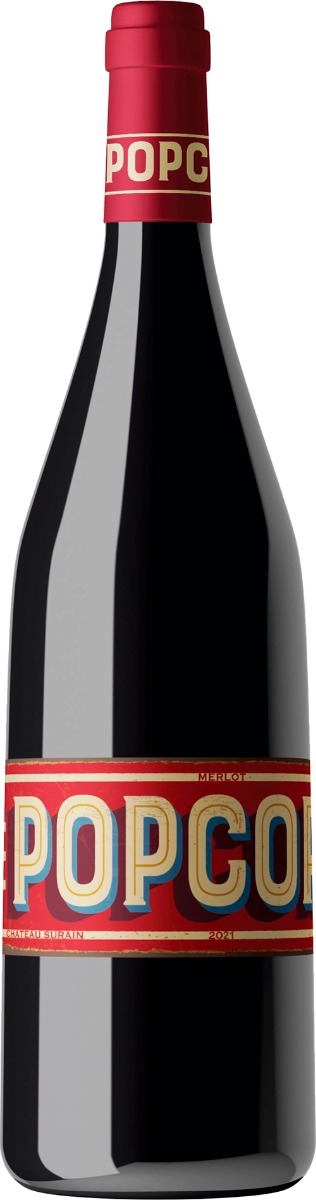Château Surain Popcorn Merlot 2021 wine bottle