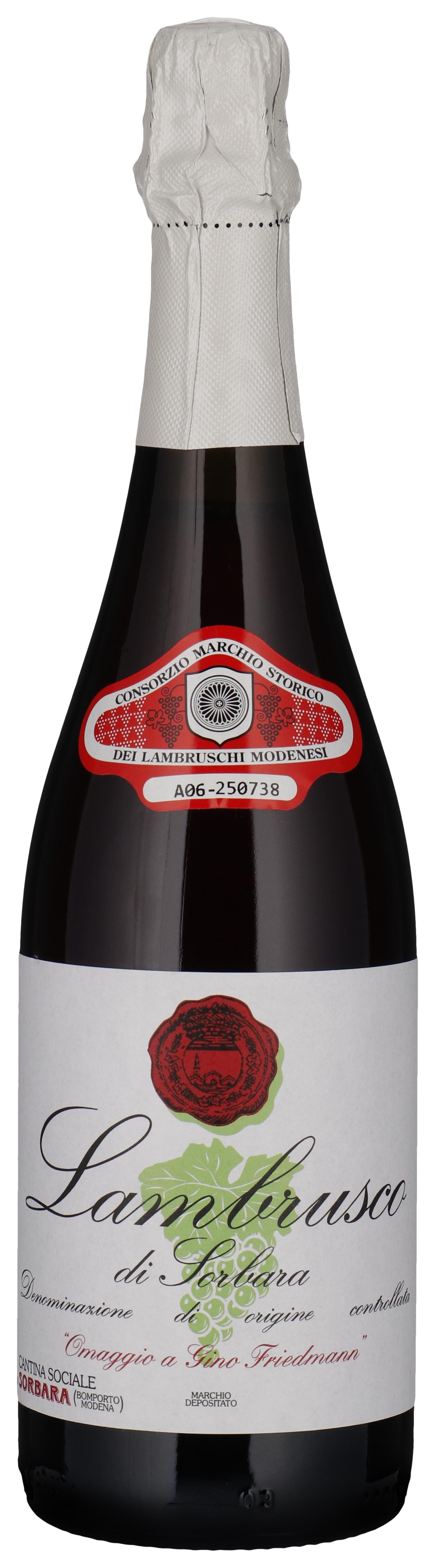 Lambrusco di Sorbara Rosé - Ommaggio a Gino Friedmann wine bottle