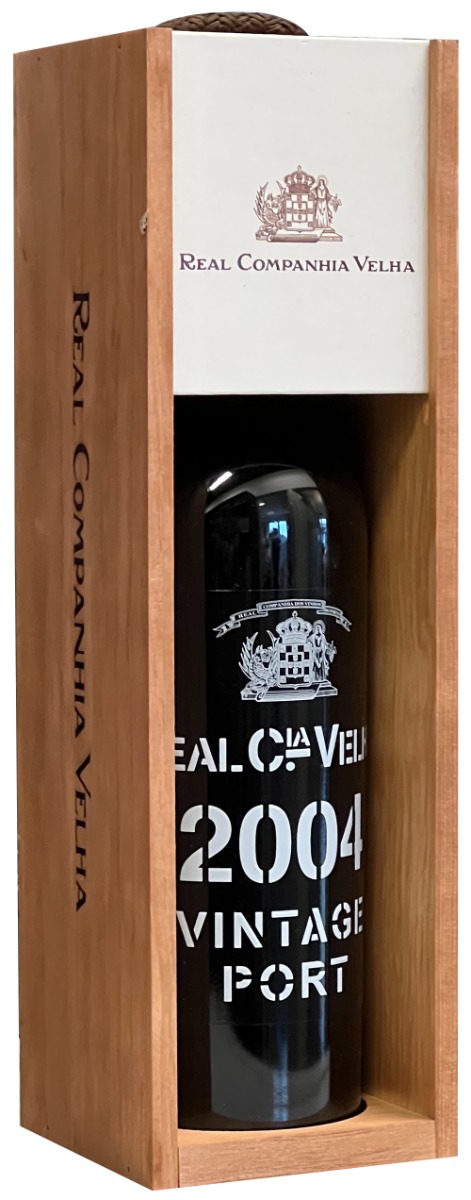 Real Companhia Velha Vintage Port 2004 wine bottle