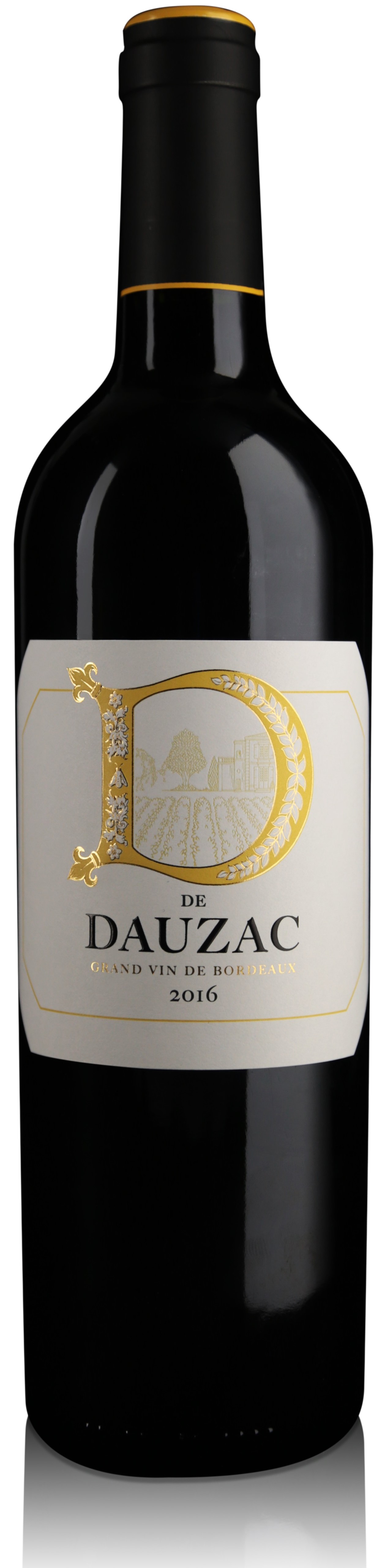 D de Dauzac Bordeaux 2016 wine bottle