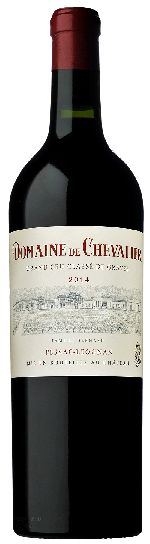 Domaine de Chevalier Pessac-Leognan Rouge Cru Classé 2014 i trækasse wine bottle