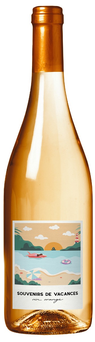 Souvenirs de Vacances Vin Orange Vin de France 2023 wine bottle