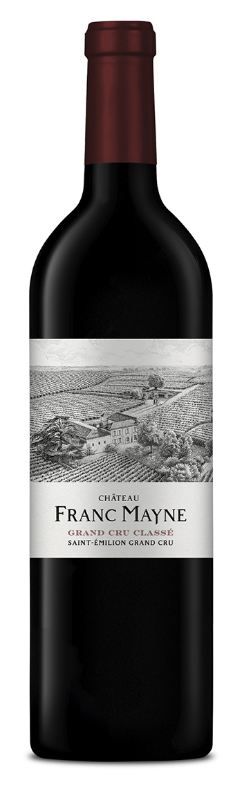 Château Franc Mayne Saint-Émilion Grand Cru Classé 2018 i trækasse wine bottle