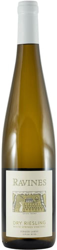 Ravines Dry Riesling White Springs Vineyard Finger Lakes 2020 wine bottle