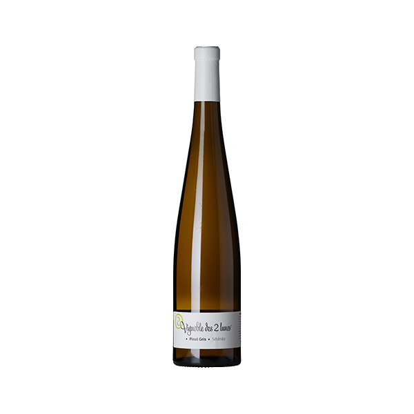 Vignoble des 2 Lunes Sélénite Pinot Gris wine bottle