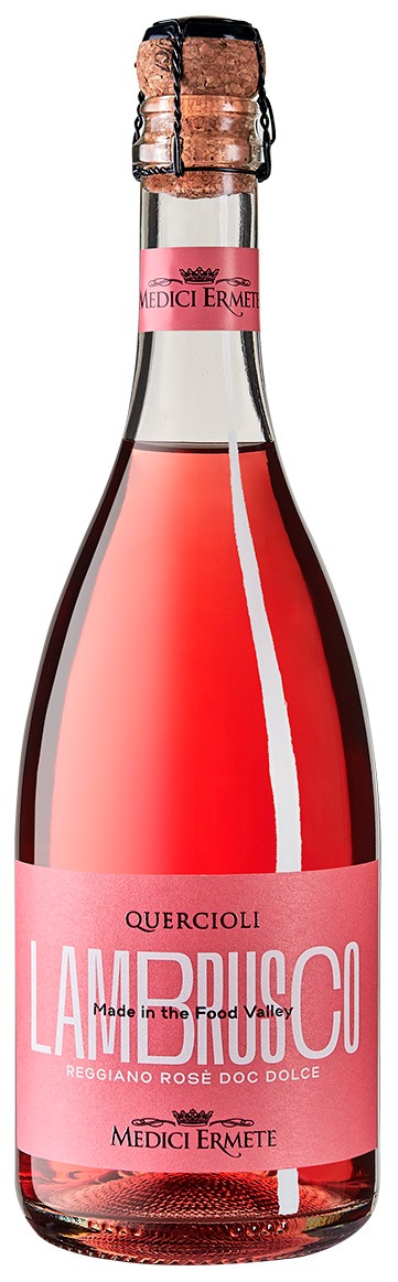I Quercioli Reggiano Lambrusco Rosato Dolce wine bottle