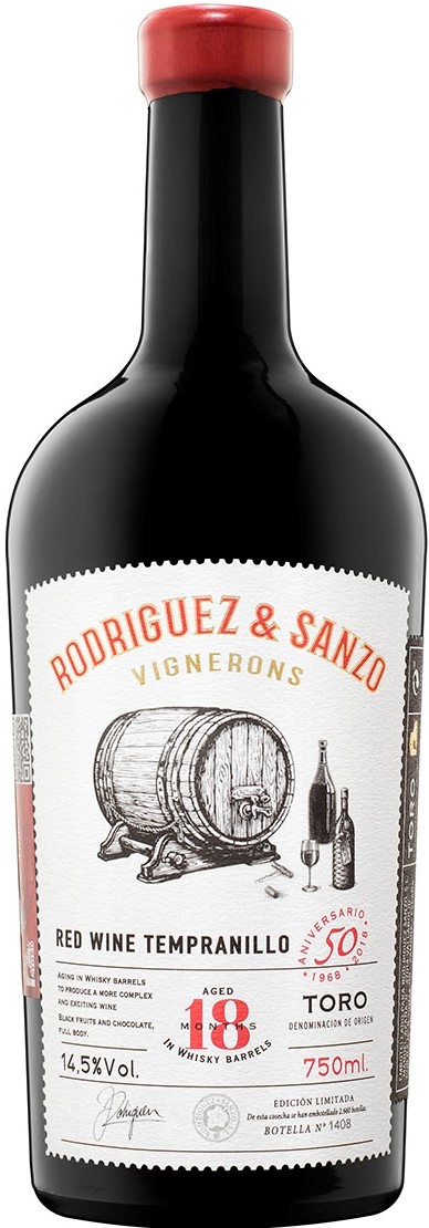 Rodriguez & Sanzo Tempranillo “50 Aniversario” Toro 2015 wine bottle
