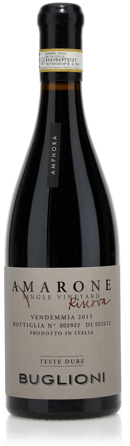 Buglioni Amarone della Valpolicella Riserva Teste Dure Amphora 2015 wine bottle