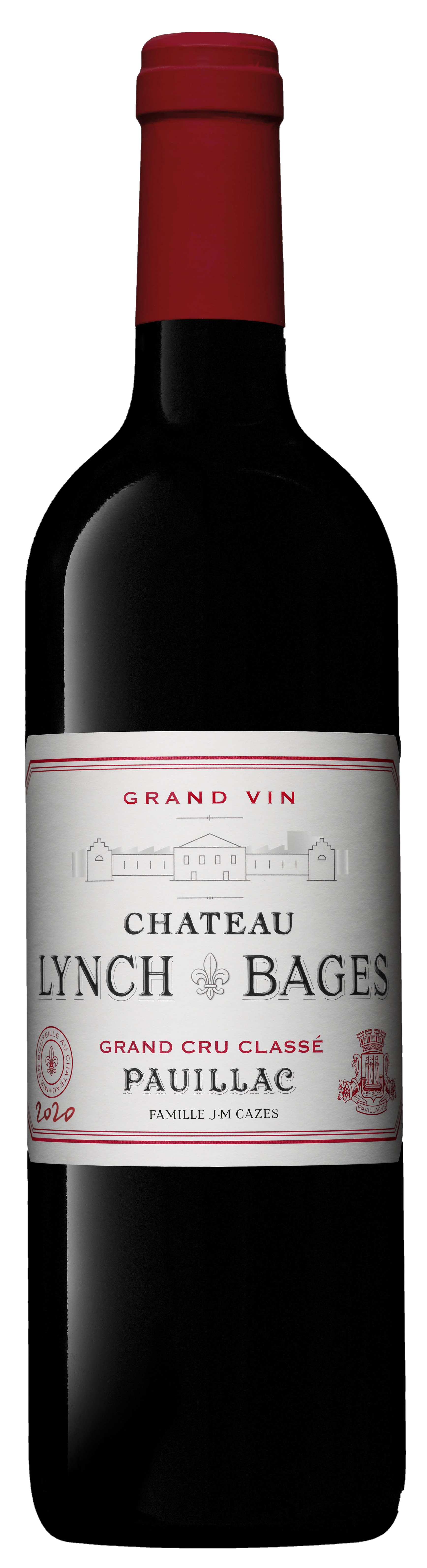 Chateau Lynch Bages Pauillac 5. Cru Classé 2021 i trækasse wine bottle