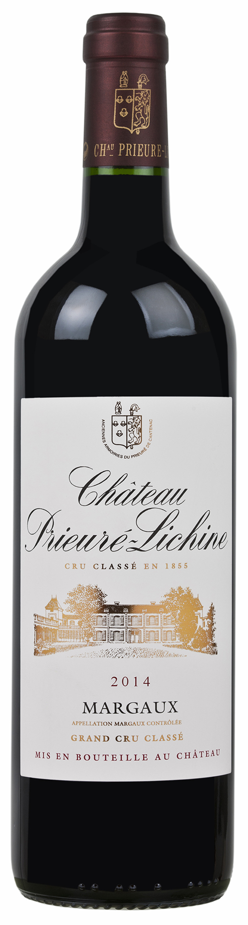 Chateau Prieure-Lichine Margaux 4. Cru Classé 2014 wine bottle