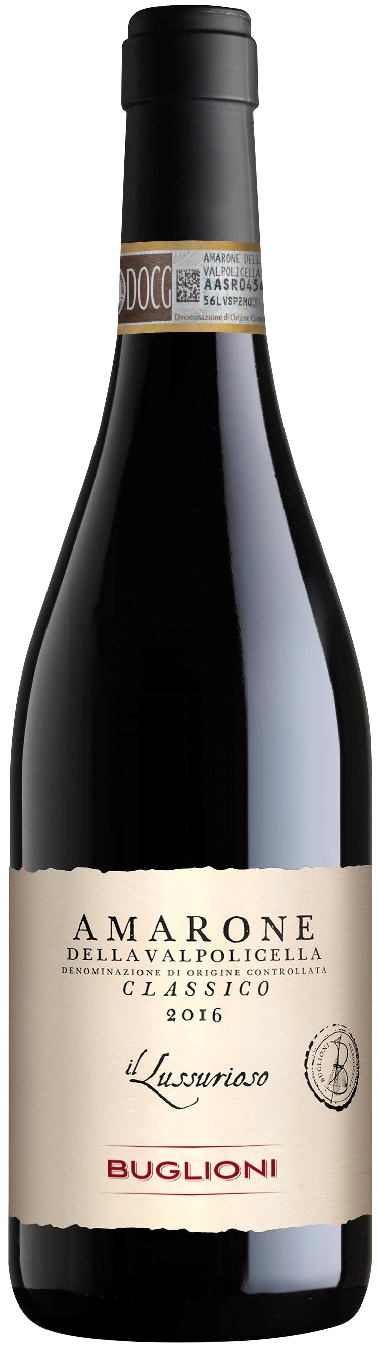 Buglioni Amarone della Valpolicella Il Lussurioso 2016 wine bottle