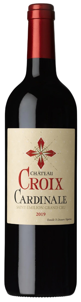 Chateau Croix Cardinale Saint-Emilion Grand Cru 2019 i trækasse wine bottle