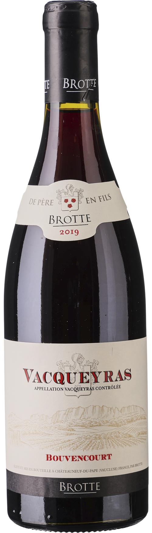 Brotte Vacqueyras wine bottle