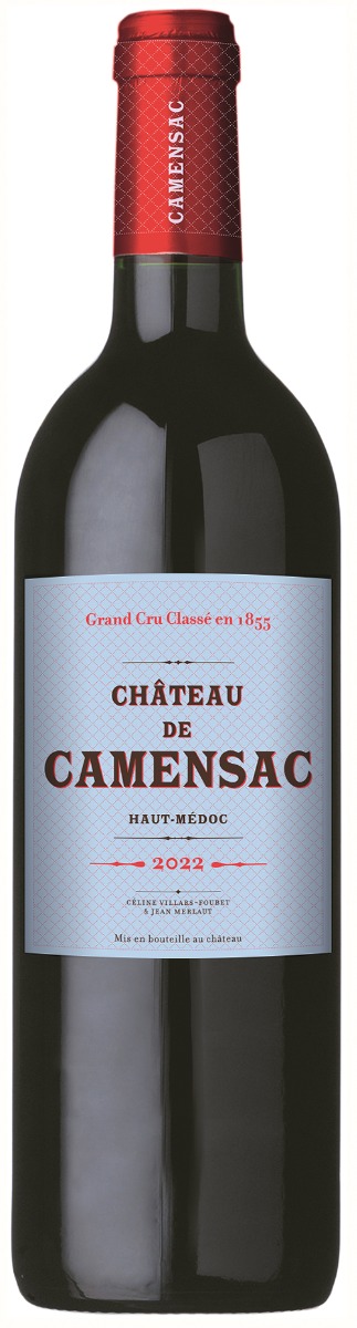 Chateau de Camensac Haut-Medoc 5. Cru Classe 2022 i 12 stk trækasse wine bottle