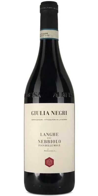 Giulia Negri, Langhe Nebbiolo 2024 "Pian delle Mole" wine bottle