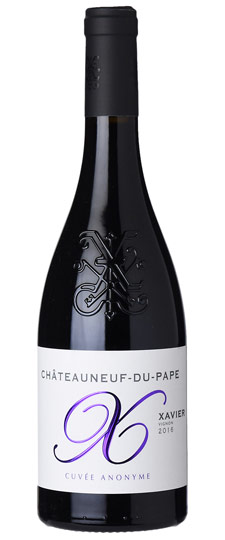 Xavier Chateauneuf du Pape Cuvée Anonyme 2016 wine bottle