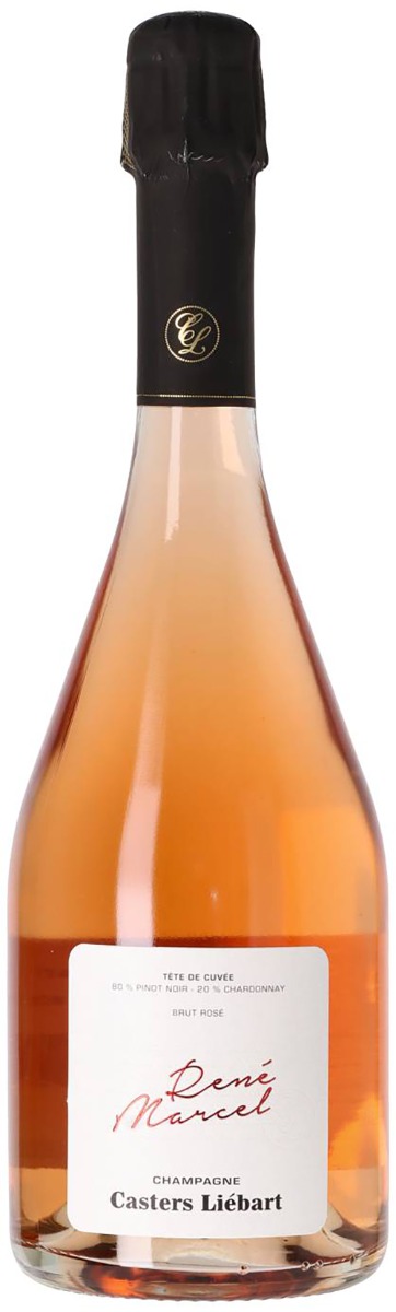 Casters Liébart Tête de Cuvée René Marcel Champagne Rosé Brut wine bottle