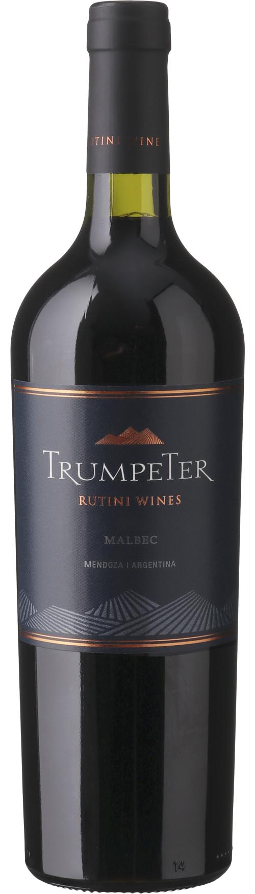 Rutini Trumpeter Malbec wine bottle
