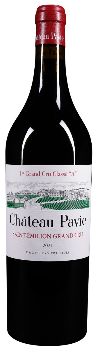 Chateau Pavie Saint-Emilion 1er Grand Cru Classé A 2021 i trækasse wine bottle