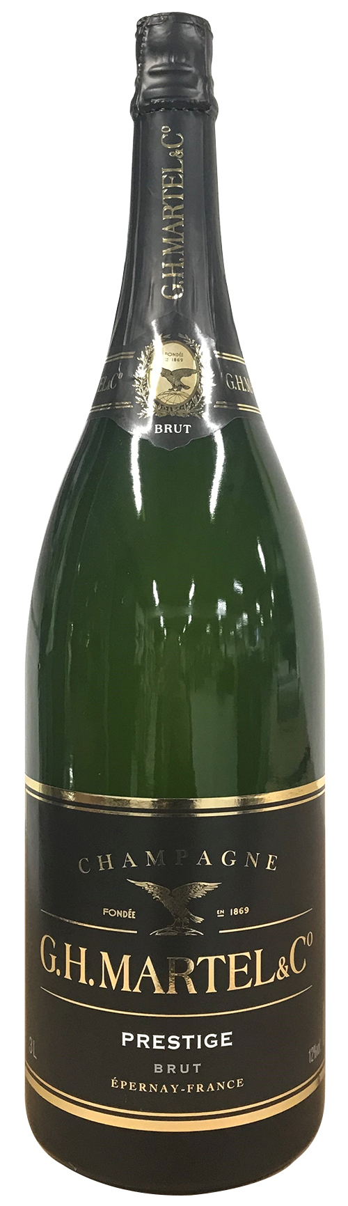 G.H. Martel Champagne Prestige Brut 3 LITER Jeroboam wine bottle