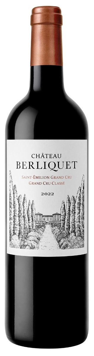 Château Berliquet Saint-Emilion Grand Cru Classé 2022 i trækasse wine bottle