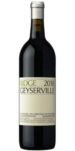 Ridge Geyserville 2018 wine bottle