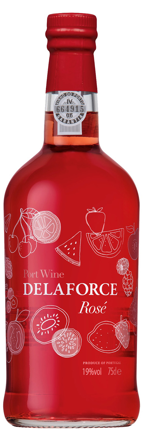 Delaforce Rose Port wine bottle