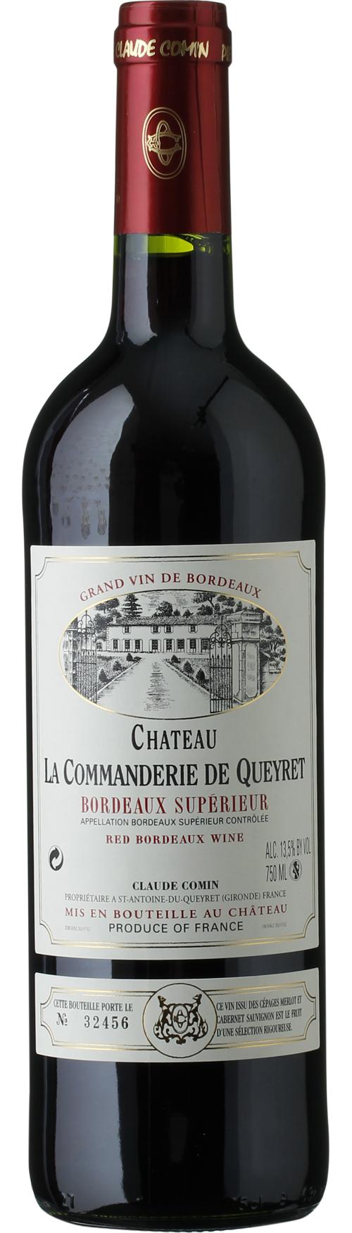 Château La Commanderie Queyret Bordeaux Supérieur wine bottle