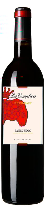 Chateau Puech-Haut Languedoc Les Complices 2020 wine bottle