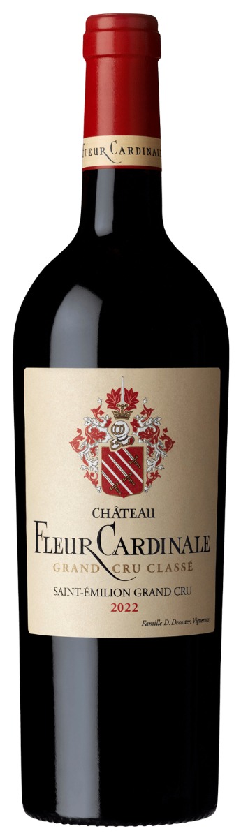 Château Fleur Cardinale Saint-Émilion Grand Cru Classé 2022 i trækasse wine bottle