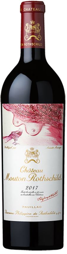 Château Mouton Rothschild 1. Cru Classé Pauillac 2017 i trækasse wine bottle