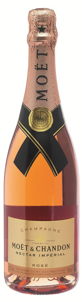 Moet & Chandon Champagne Rose Nectar Imperial wine bottle