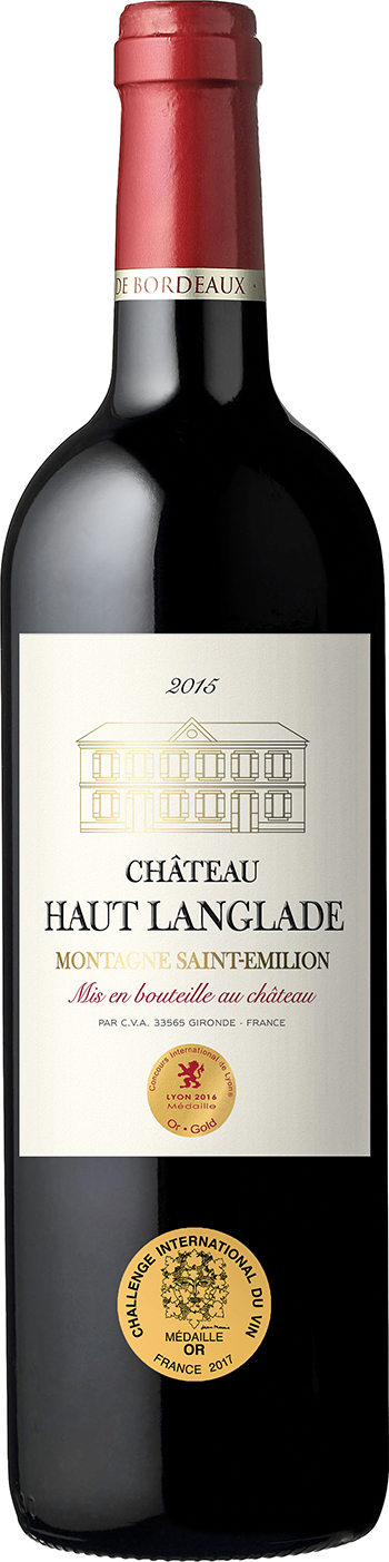 Chateau Haut Langlade Montagne St.Emilion 2015 wine bottle