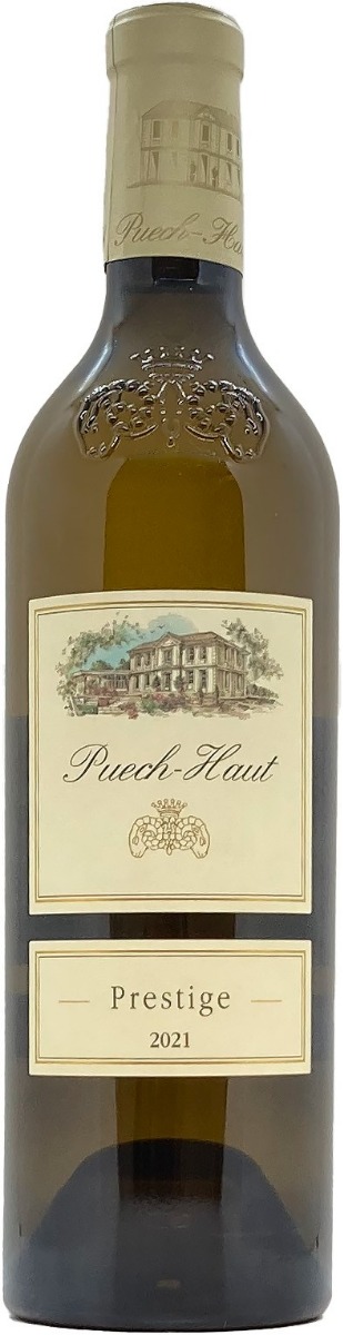 Château Puech-Haut Saint Drézery Prestige Blanc 2021 wine bottle
