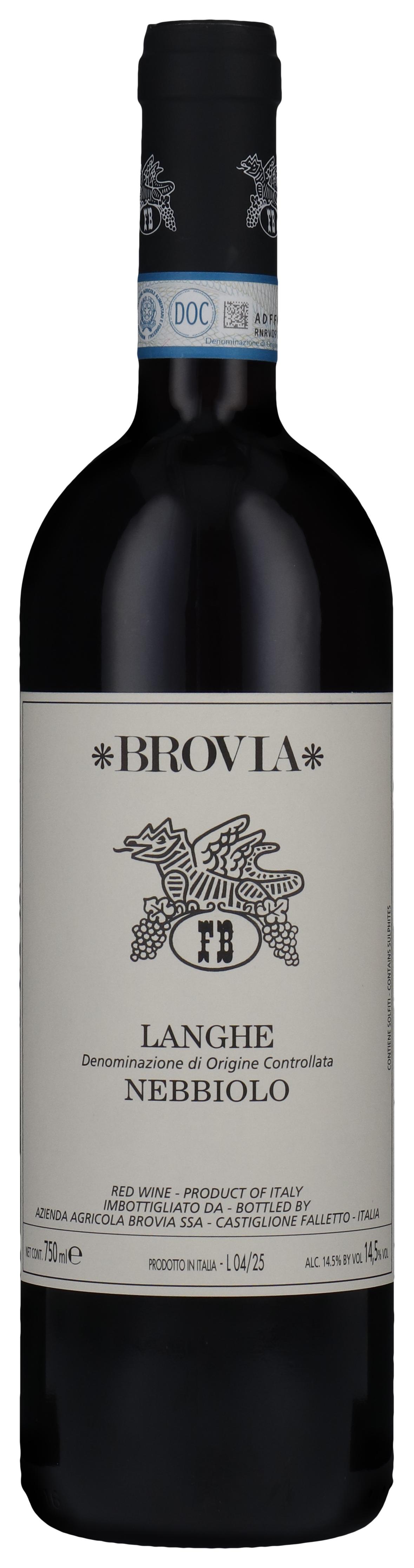 Langhe Nebbiolo 2022 wine bottle