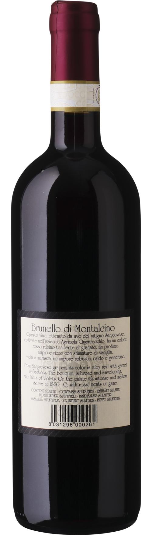 Quercecchio Brunello di Montalcino DOCG wine bottle