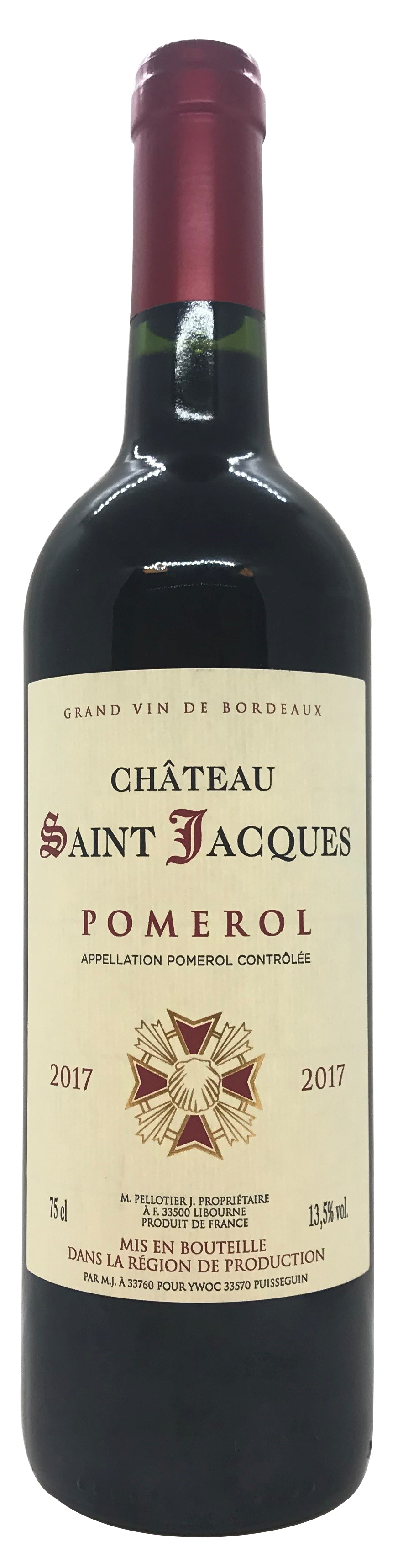 Château Saint-Jacques Pomerol 2017 wine bottle