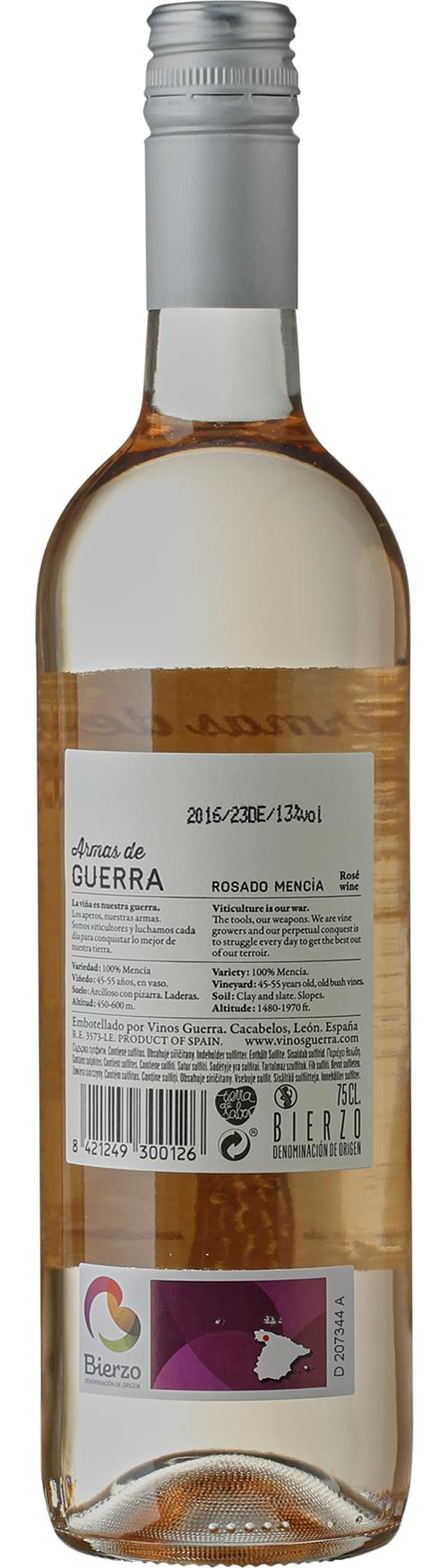 Armas de Guerra Rosé wine bottle