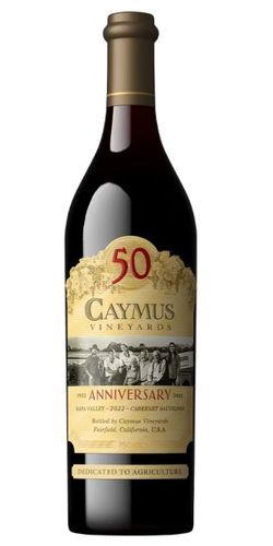 Caymus Vineyards Cabernet Sauvignon Napa Valley 50th Anniversary 2022 wine bottle