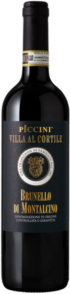 Brunello Villa al Cortile 2012 Piccini wine bottle