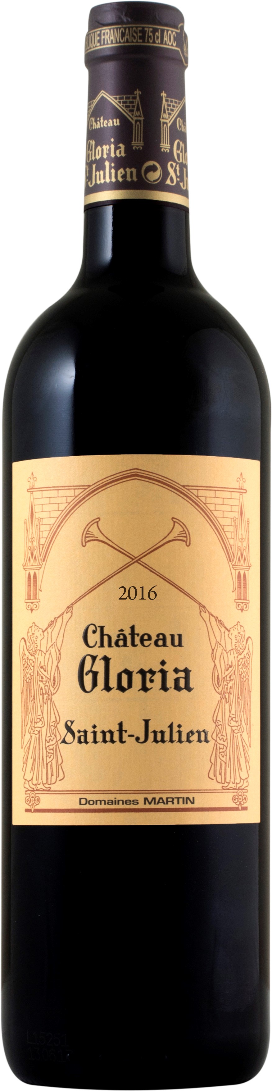 Château Gloria St-Julien 2016 i trækasse wine bottle