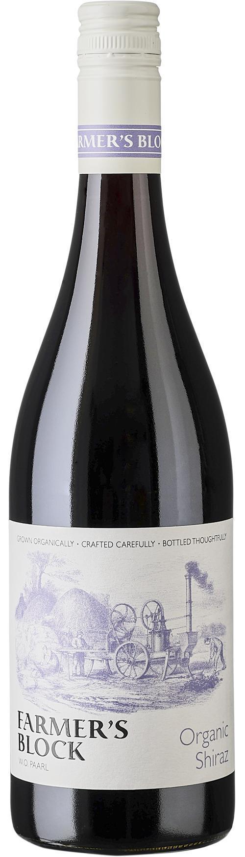 Farmer's Block Organic Shiraz wine bottle
