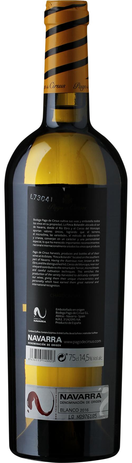 Pago de Cirsus Chardonnay Barrel Fermented wine bottle