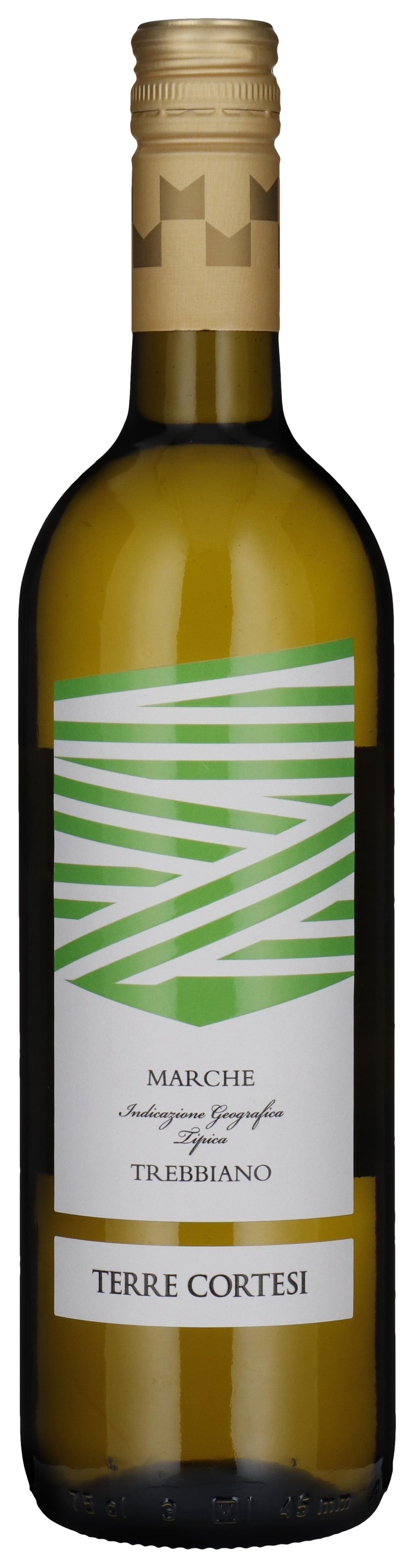 Terre Cortesi, Trebbiano wine bottle