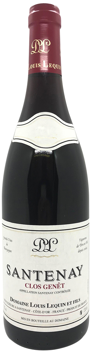 Domaine Louis Lequin et Fils Santenay Clos Genet 2012 wine bottle